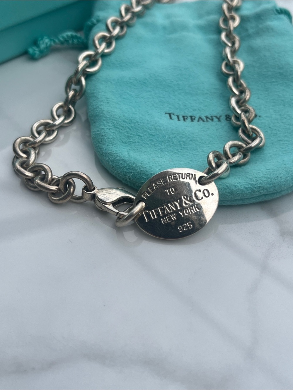 Tiffany & Co. Oval Tag Necklace